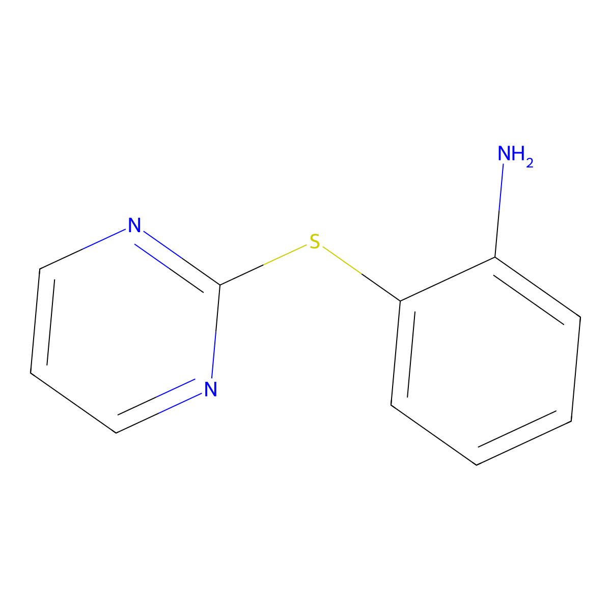 2-(Pyrimidin-2-ylsulfanyl)aniline molecular structure, CAS 127813-33-6