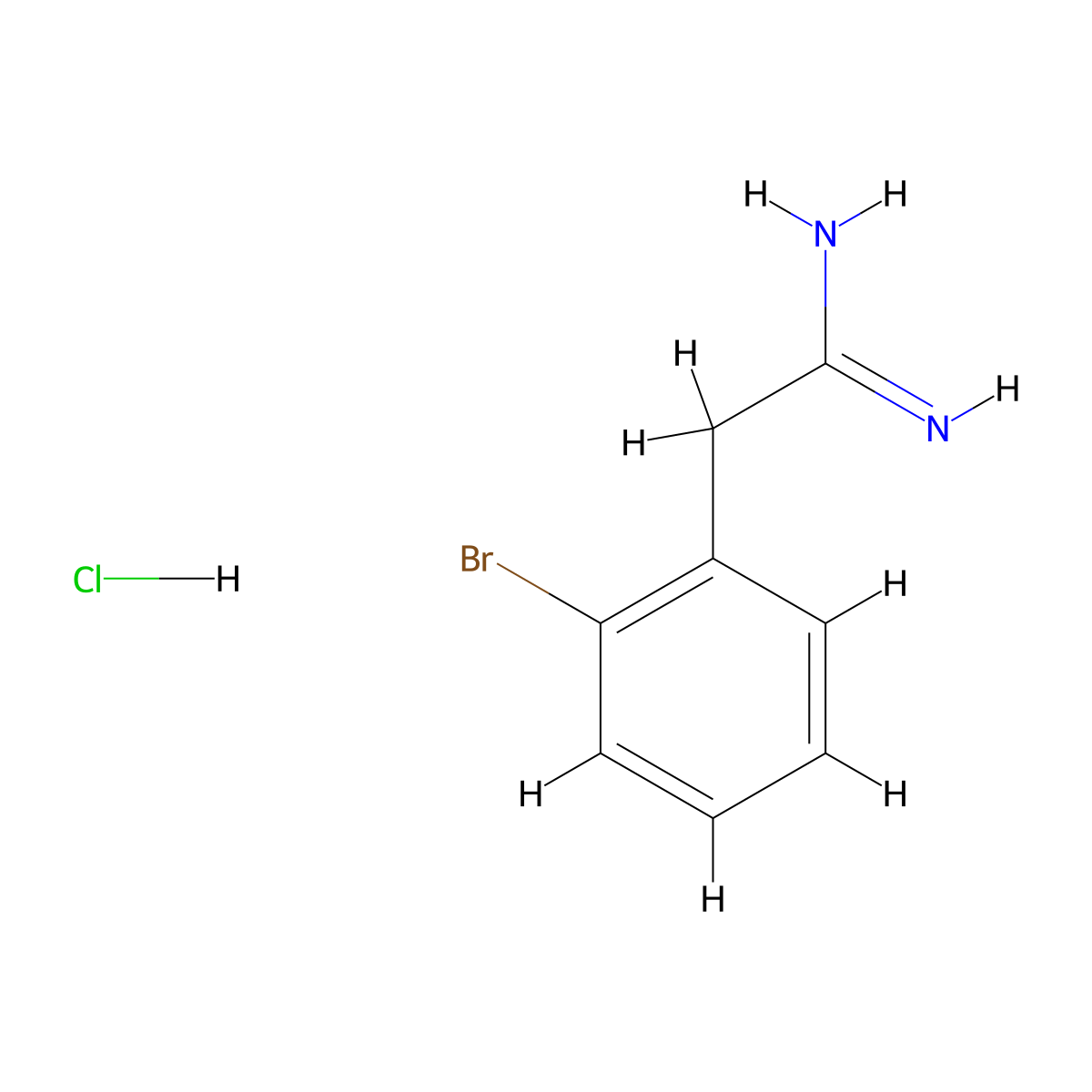 2-(2-Bromophenyl)ethanimidamide hydrochloride molecular structure, CAS 127813-37-0