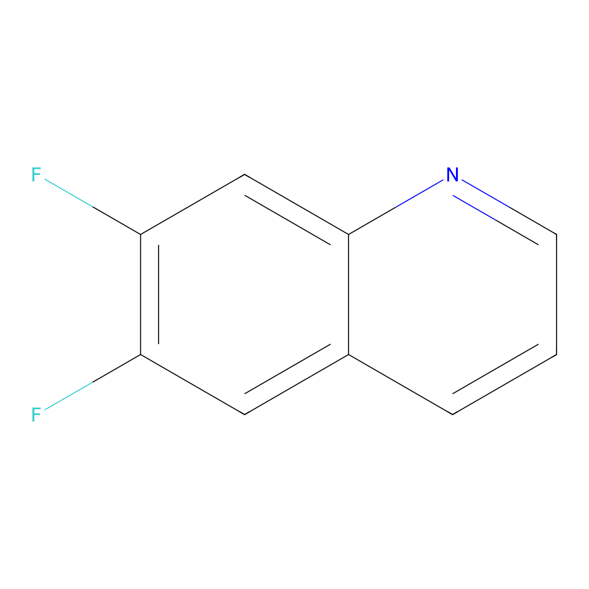 6,7-Difluoroquinoline molecular structure, CAS 127827-50-3