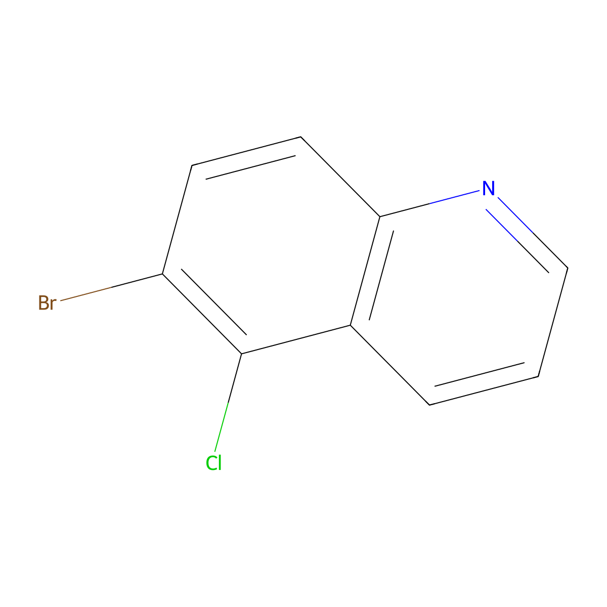 6-Bromo-5-chloroquinoline molecular structure, CAS 127827-53-6
