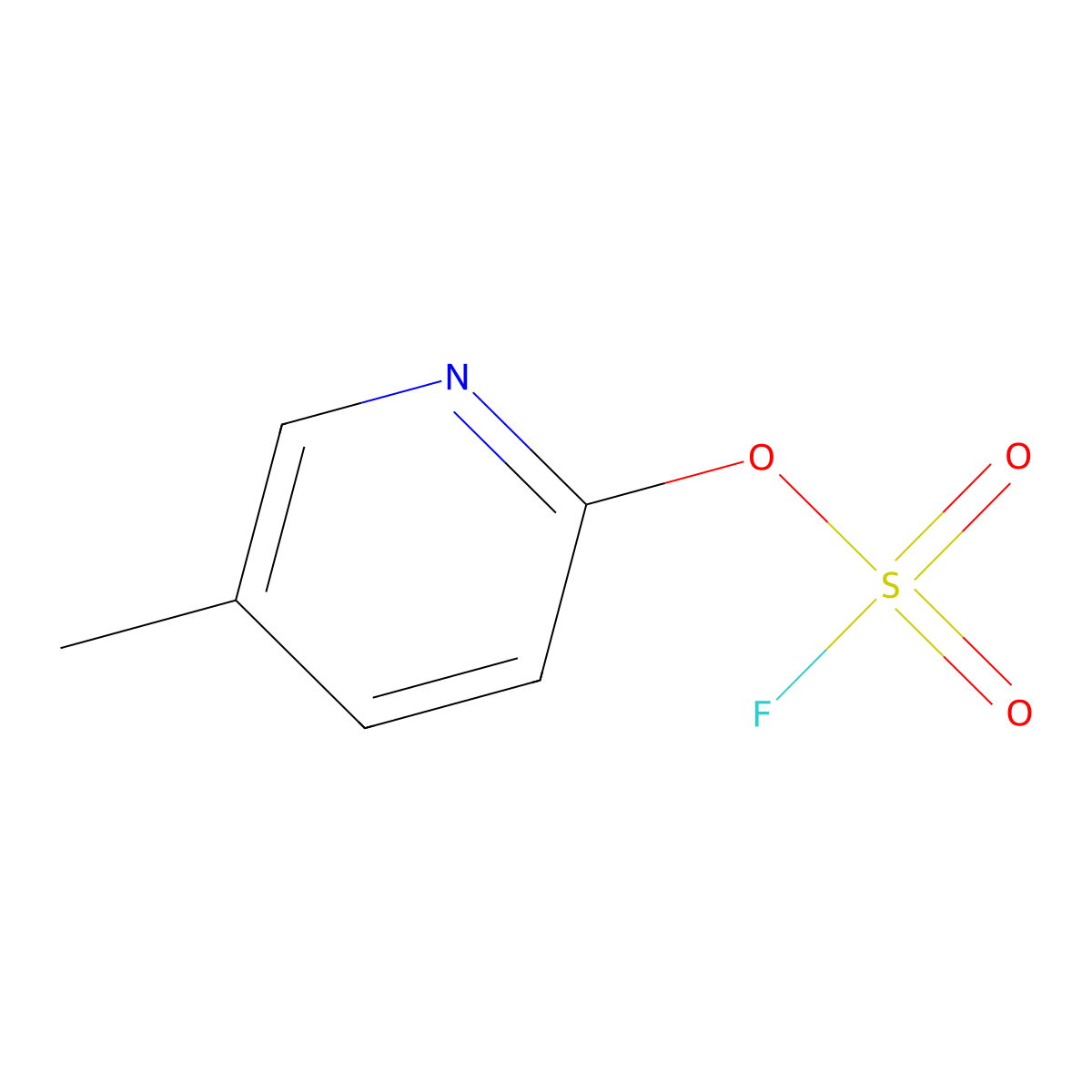 Fluorosulfuric acid, 5-methyl-2-pyridinyl ester molecular structure, CAS 127827-60-5