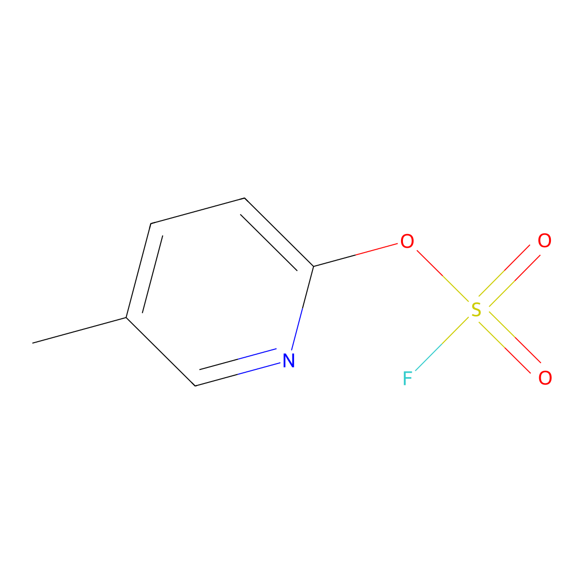 Fluorosulfuric acid, 5-methyl-2-pyridinyl ester molecular structure, CAS 127827-60-5