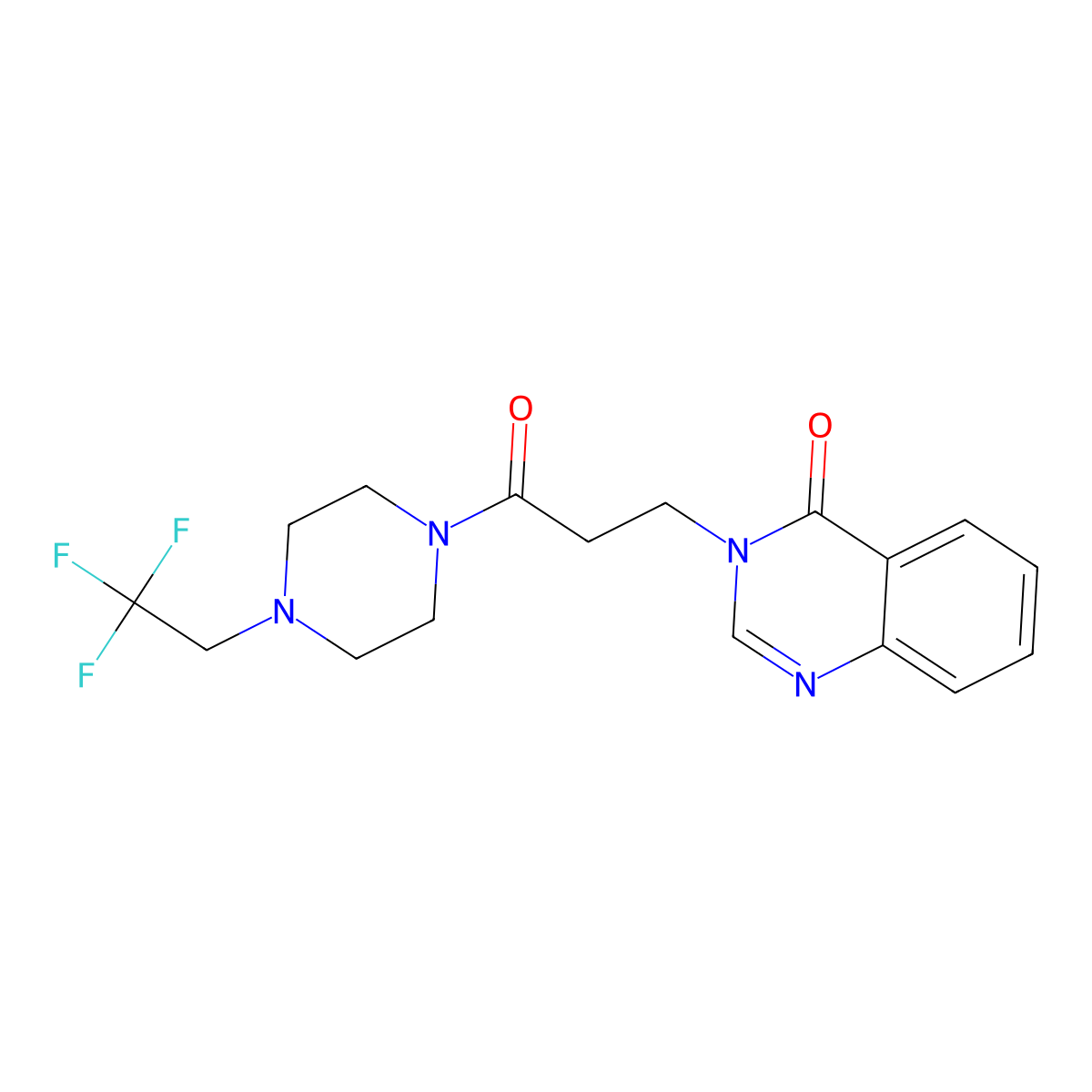 3-{3-Oxo-3-[4-(2,2,2-trifluoroethyl)piperazin-1-yl]propyl}-3,4-dihydroquinazolin-4-one molecular structure, CAS 1278277-15-8