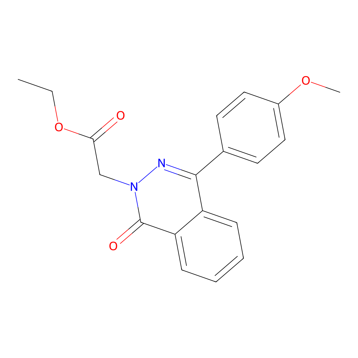 ethyl 2-[4-(4-methoxyphenyl)-1-oxo-2(1H)-phthalazinyl]acetate molecular structure, CAS 127828-84-6