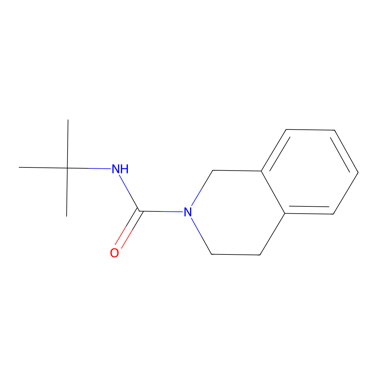 N-tert-butyl-3,4-dihydro-1H-isoquinoline-2-carboxamide molecular structure, CAS 127829-69-0