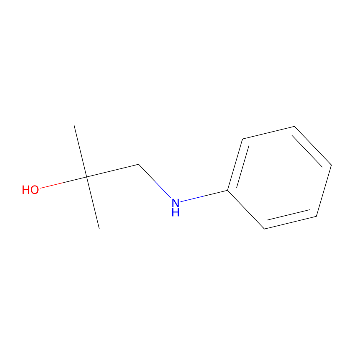 2-Methyl-1-(phenylamino)propan-2-ol molecular structure, CAS 127832-84-2