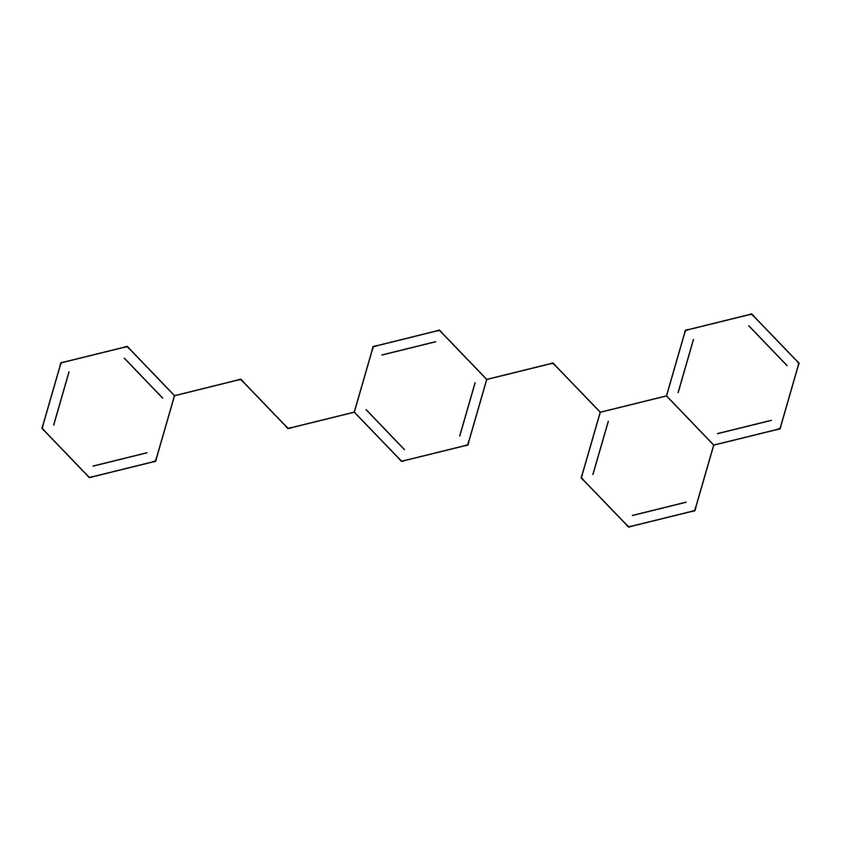1-[4-(2-Phenylethyl)benzyl]naphthalene molecular structure, CAS 127833-53-8