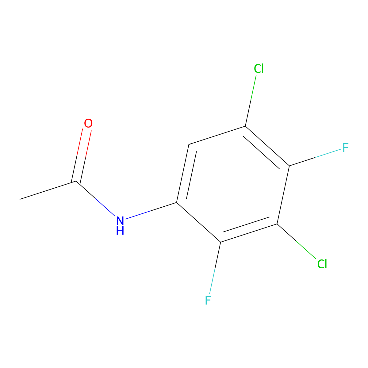 N-(3,5-Dichloro-2,4-difluorophenyl)acetamide molecular structure, CAS 127836-03-7