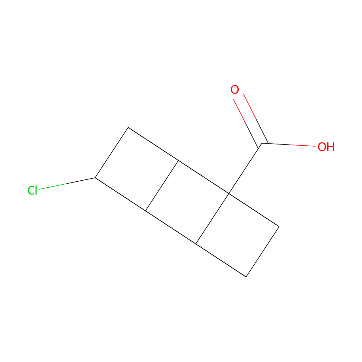 4-Chlorocubane-1-carboxylic acid molecular structure, CAS 127839-23-0