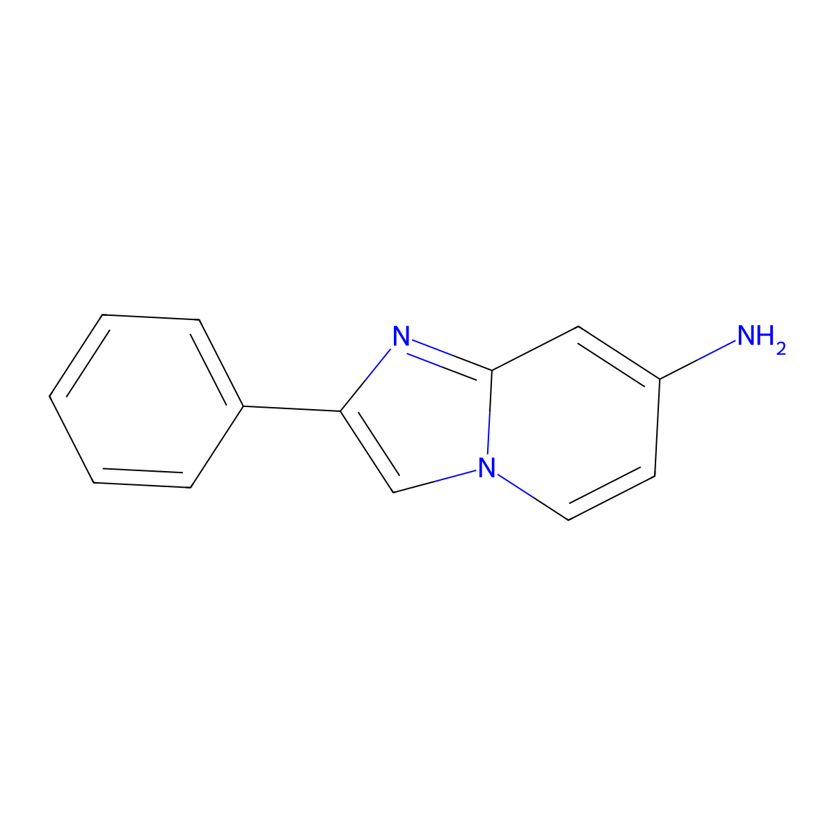 2-Phenylimidazo[1,2-a]pyridin-7-amine molecular structure, CAS 1278407-54-7