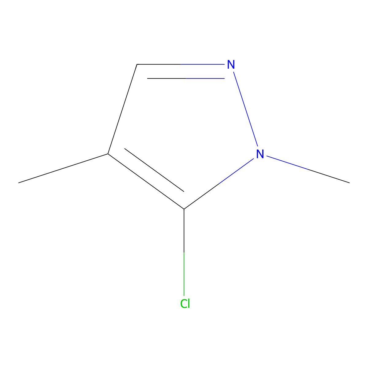 5-Chloro-1,4-dimethyl-1H-pyrazole molecular structure, CAS 127842-11-9