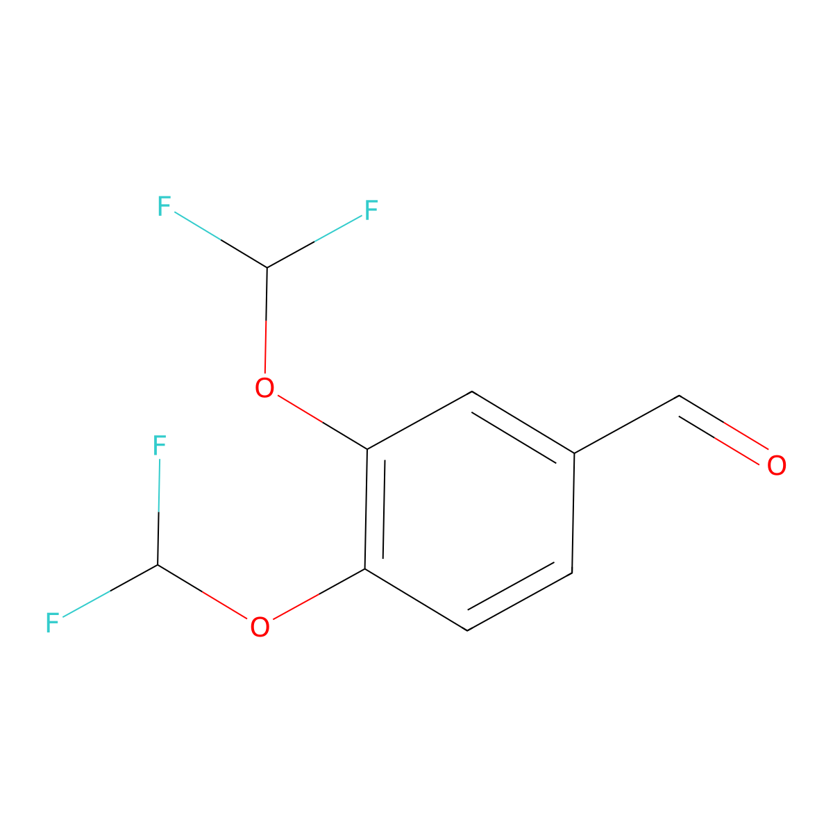 3,4-Bis(difluoromethoxy)benzaldehyde molecular structure, CAS 127842-54-0
