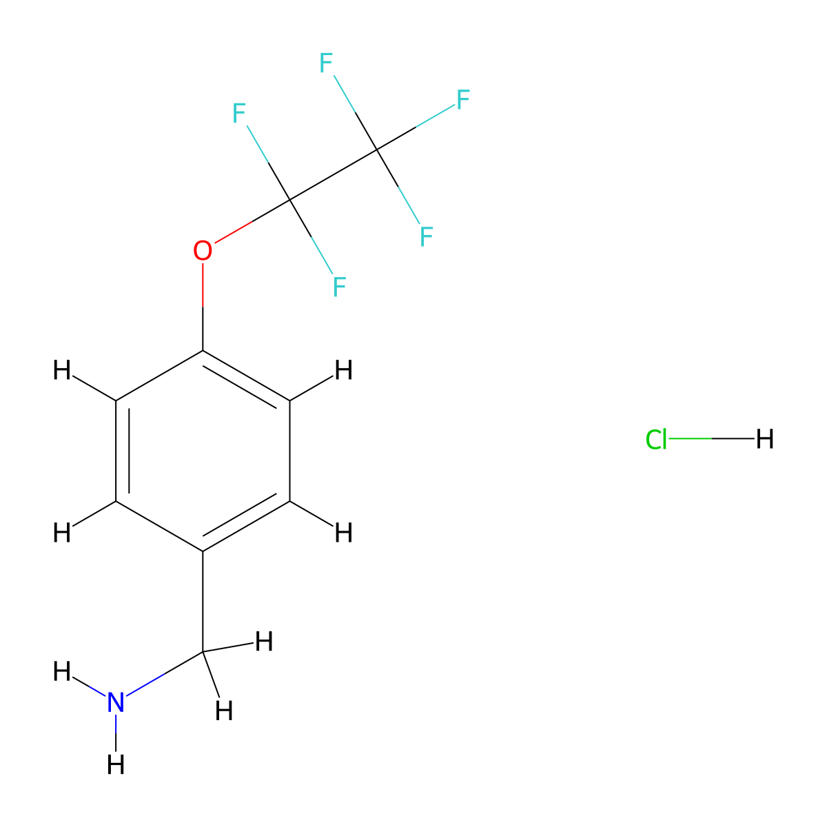 1-[4-(1,1,2,2,2-Pentafluoroethoxy)phenyl]methanaminehydrochloride molecular structure, CAS 127842-67-5