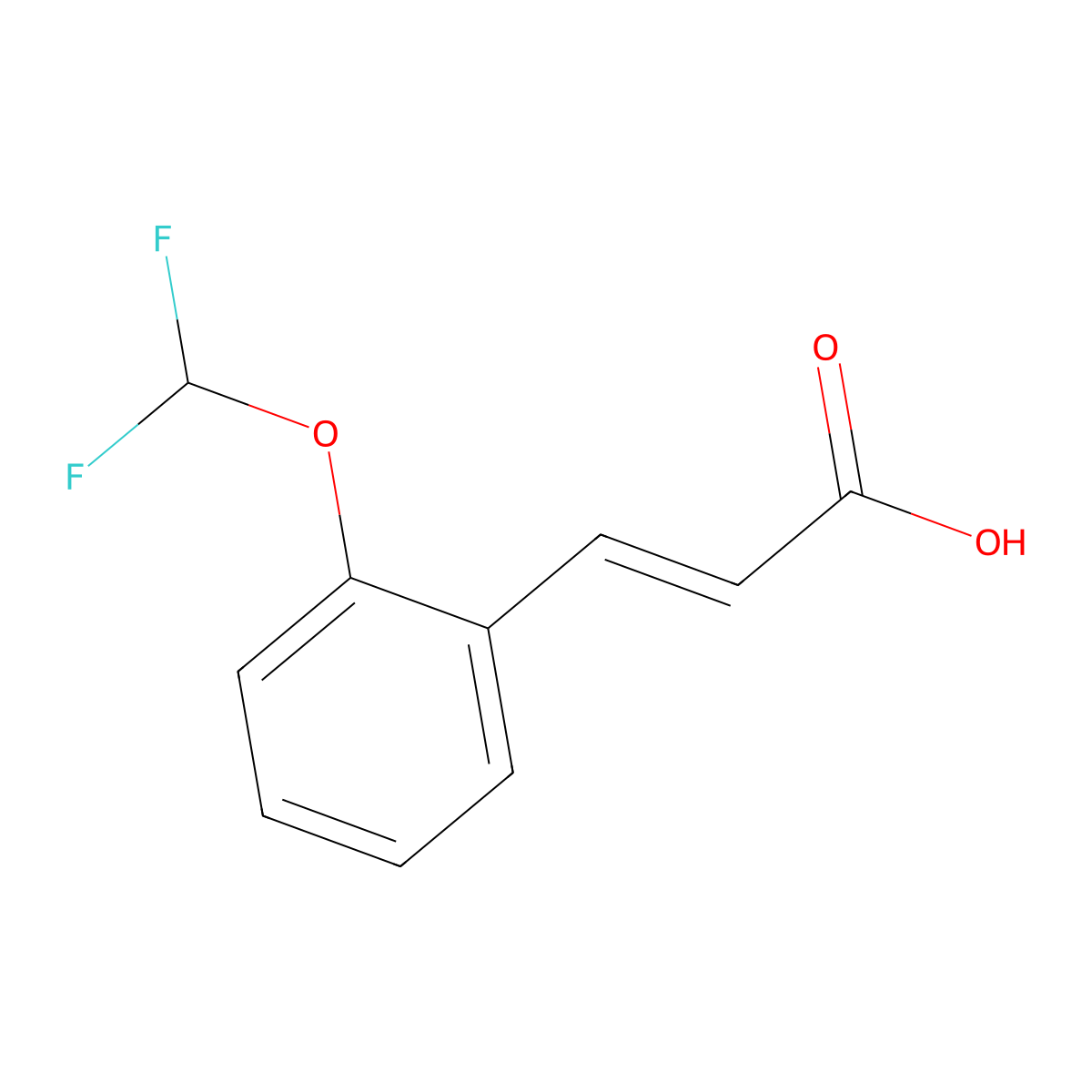 3-(2-Difluoromethoxy-phenyl)-acrylic acid molecular structure, CAS 127842-71-1
