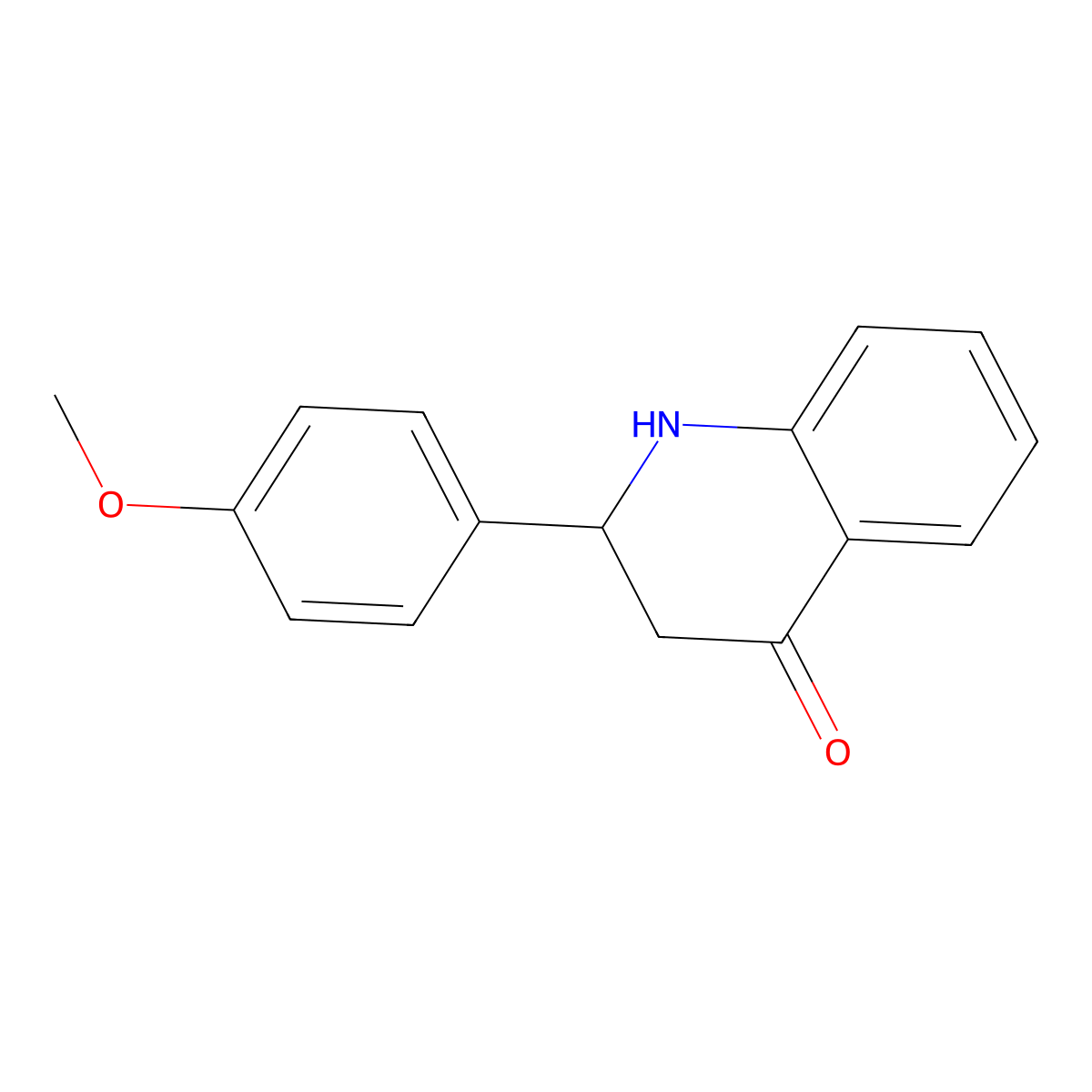 2-(4-Methoxyphenyl)-2,3-dihydroquinolin-4(1H)-one molecular structure, CAS 127844-59-1