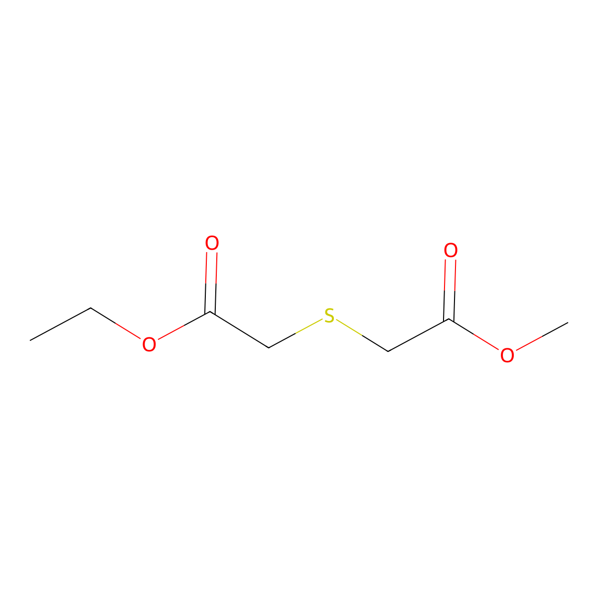 Ethyl 2-[(2-methoxy-2-oxoethyl)sulfanyl]acetate molecular structure, CAS 127846-80-4