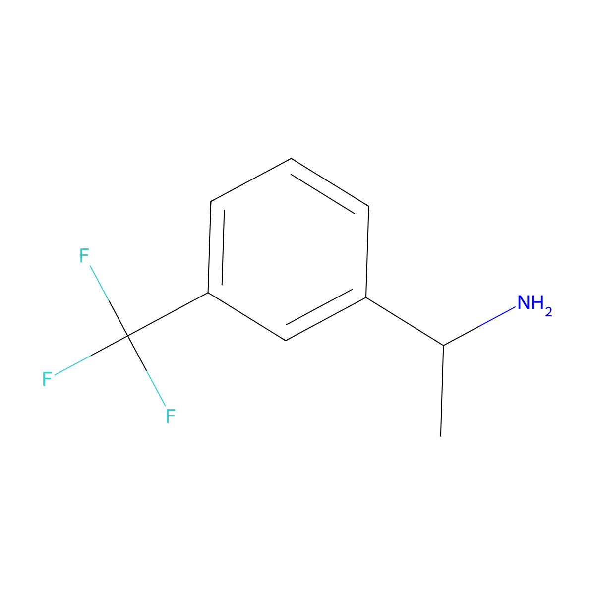 (1S)-1-[3-(Trifluoromethyl)phenyl]ethylamine molecular structure, CAS 127852-21-5