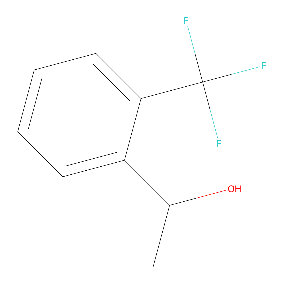 (R)-1-(2-(trifluoromethyl)phenyl)ethanol molecular structure, CAS 127852-29-3