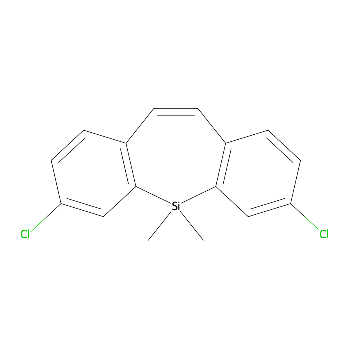3,7-Dichloro-5,5-dimethyl-5H-dibenzo[b,f]silepine molecular structure, CAS 1278522-47-6