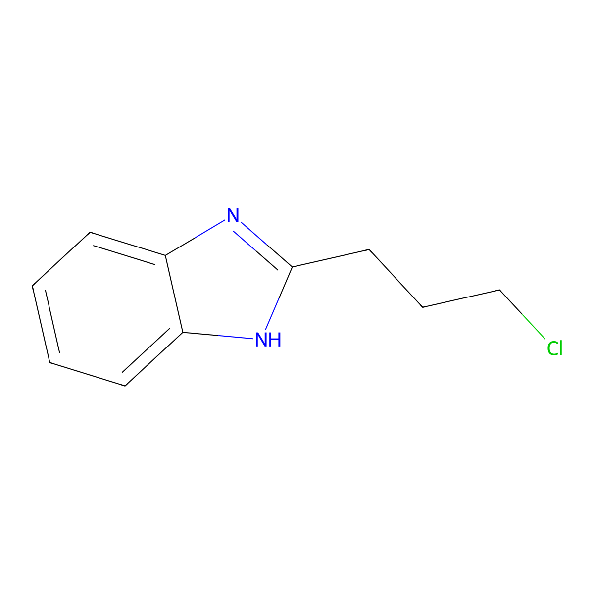 2-(3-chloropropyl)-1H-benzo[d]imidazole molecular structure, CAS 127855-54-3