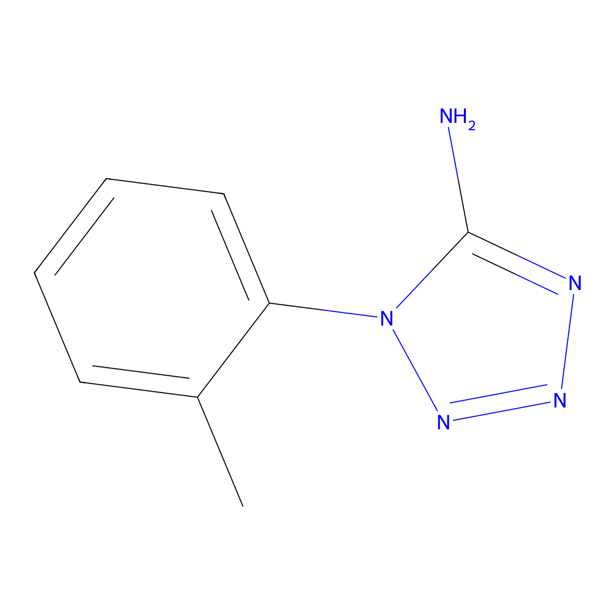 Tetrazole,5-amino-1-(O-tolyl) molecular structure, CAS 127866-79-9