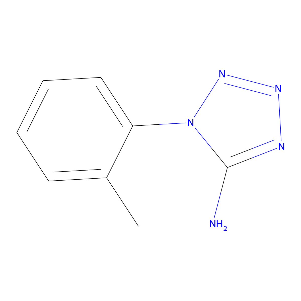 Tetrazole,5-amino-1-(O-tolyl) molecular structure, CAS 127866-79-9