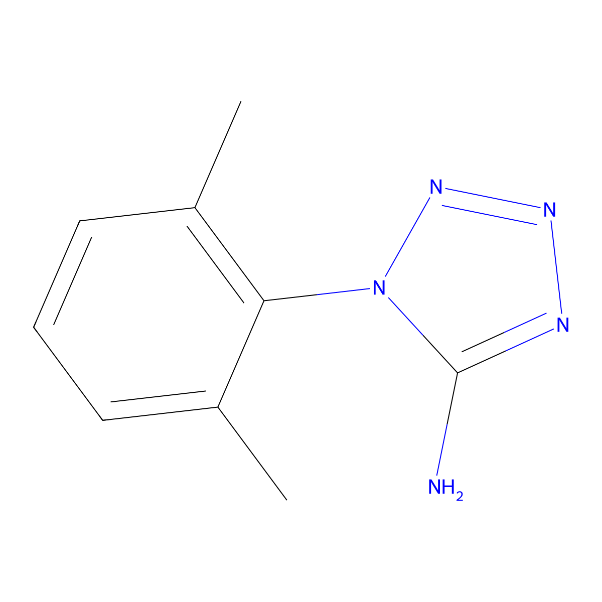 1-(2,6-dimethylphenyl)-1H-1,2,3,4-tetrazol-5-amine molecular structure, CAS 127866-81-3