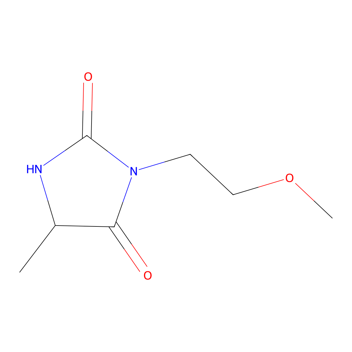 3-(2-Methoxyethyl)-5-methylimidazolidine-2,4-dione molecular structure, CAS 1278661-98-5