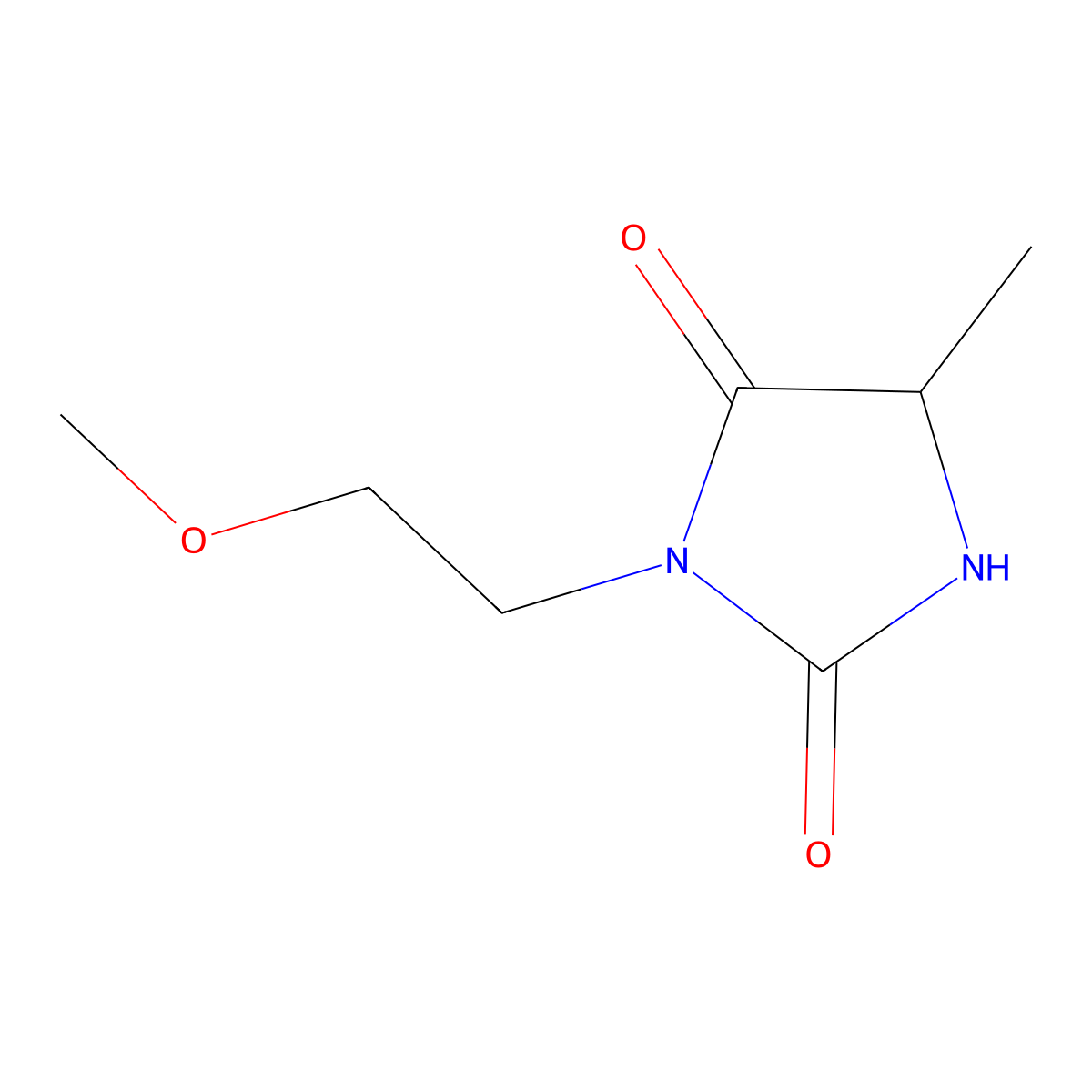 3-(2-Methoxyethyl)-5-methylimidazolidine-2,4-dione molecular structure, CAS 1278661-98-5