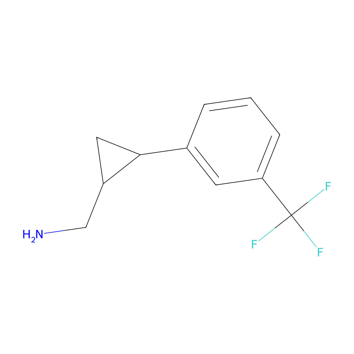 {2-[3-(Trifluoromethyl)phenyl]cyclopropyl}methylamine molecular structure, CAS 1278662-29-5