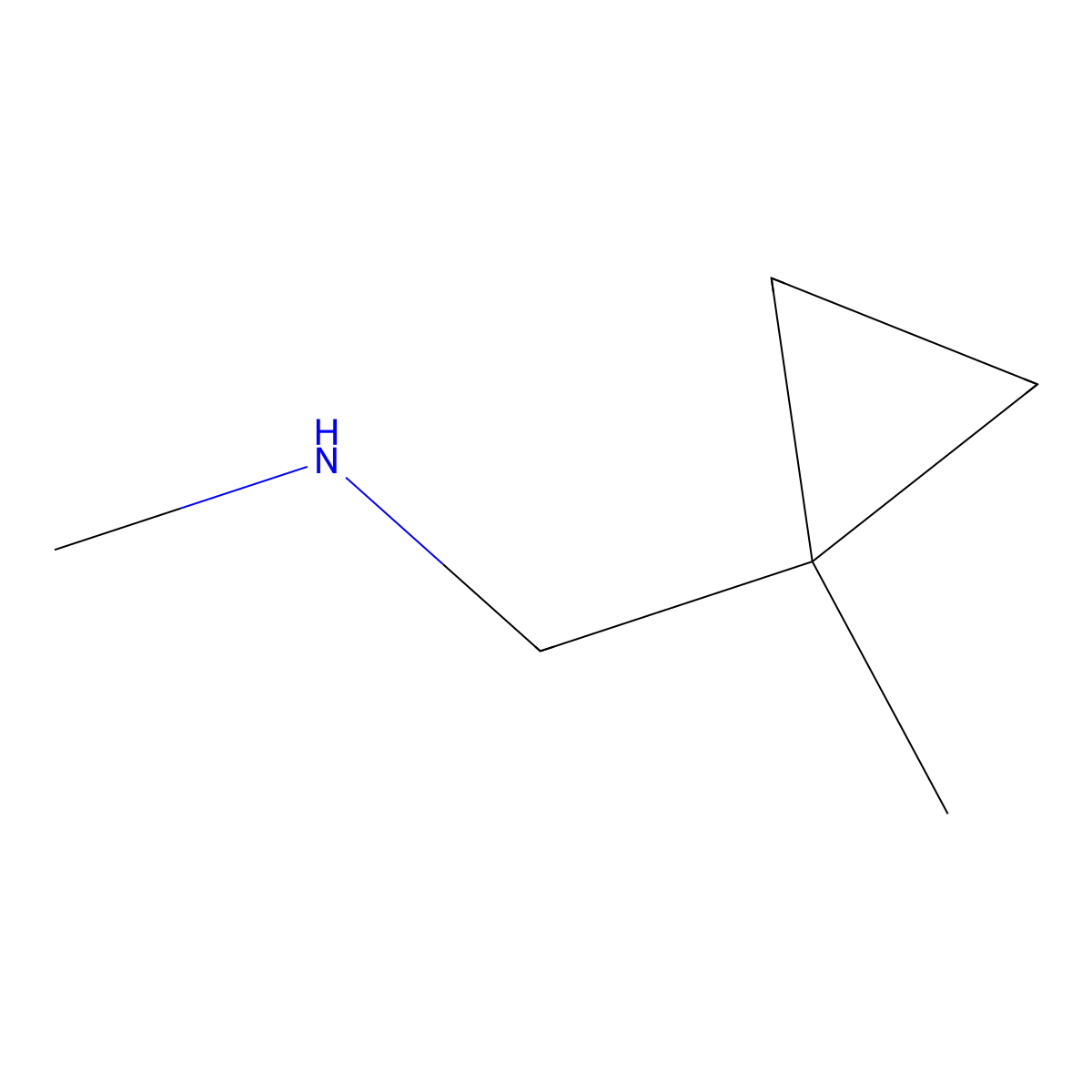 Methyl[(1-methylcyclopropyl)methyl]amine molecular structure, CAS 1278662-39-7