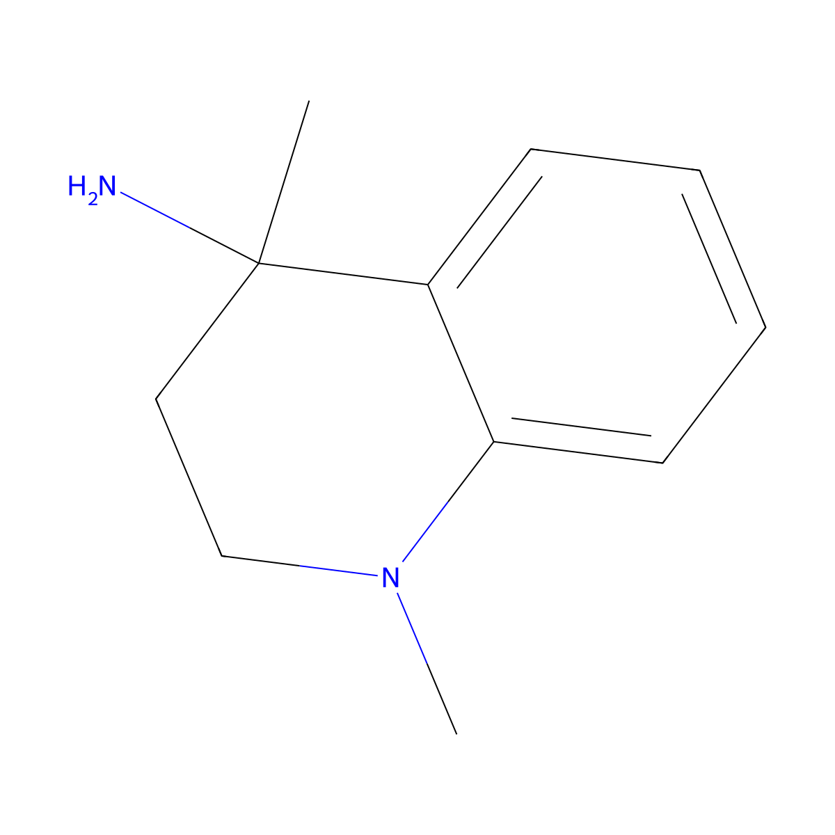 1,4-Dimethyl-1,2,3,4-tetrahydroquinolin-4-amine molecular structure, CAS 1278662-48-8