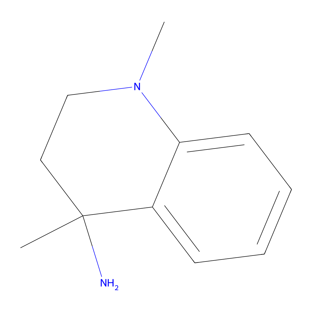 1,4-Dimethyl-1,2,3,4-tetrahydroquinolin-4-amine molecular structure, CAS 1278662-48-8