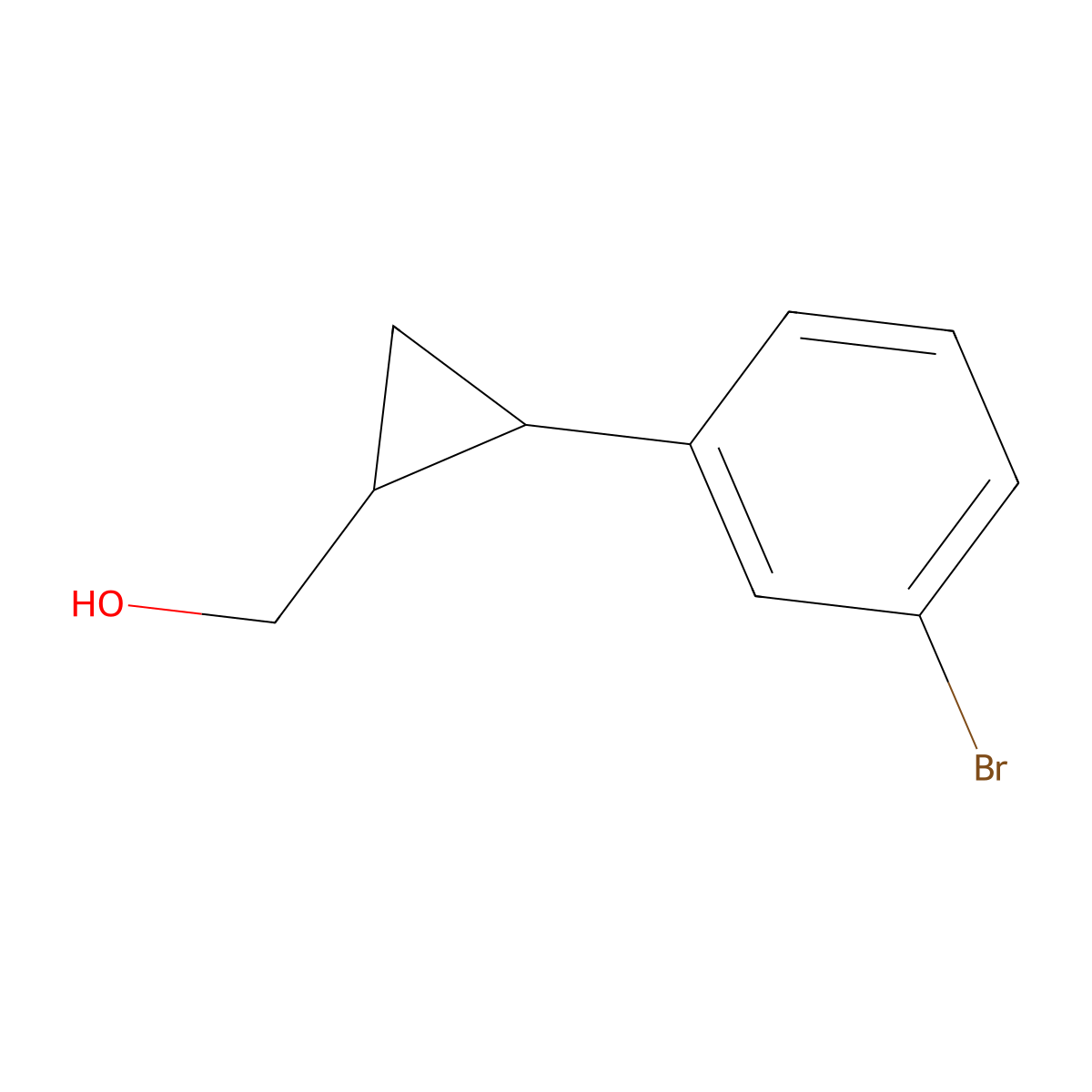 (2-(3-Bromophenyl)cyclopropyl)methanol molecular structure, CAS 1278662-49-9