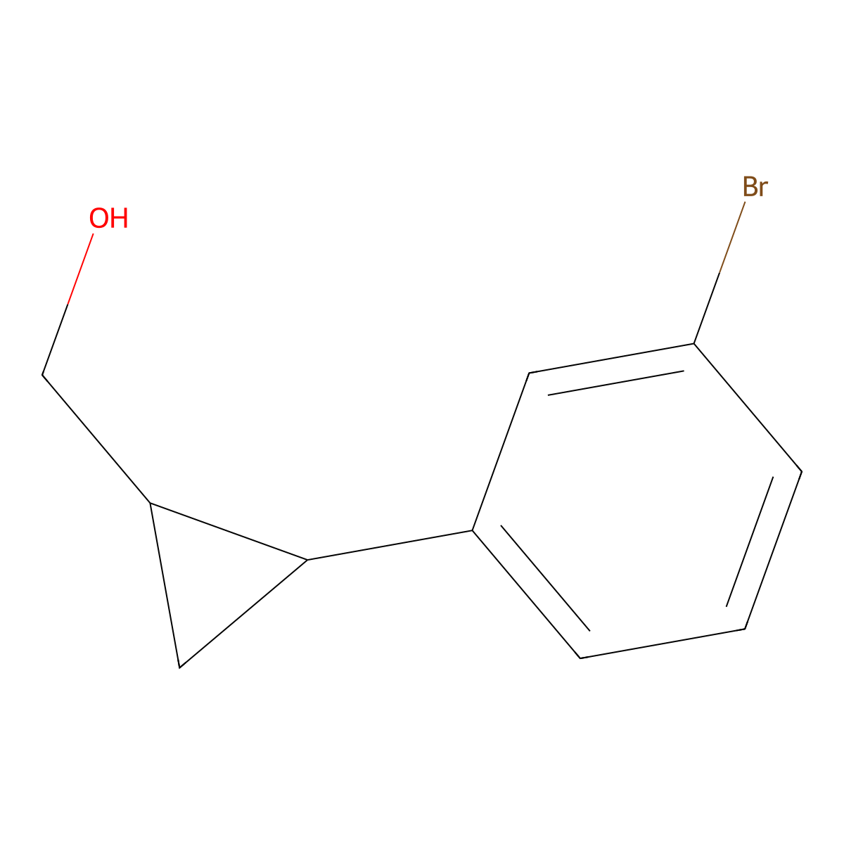 (2-(3-Bromophenyl)cyclopropyl)methanol molecular structure, CAS 1278662-49-9