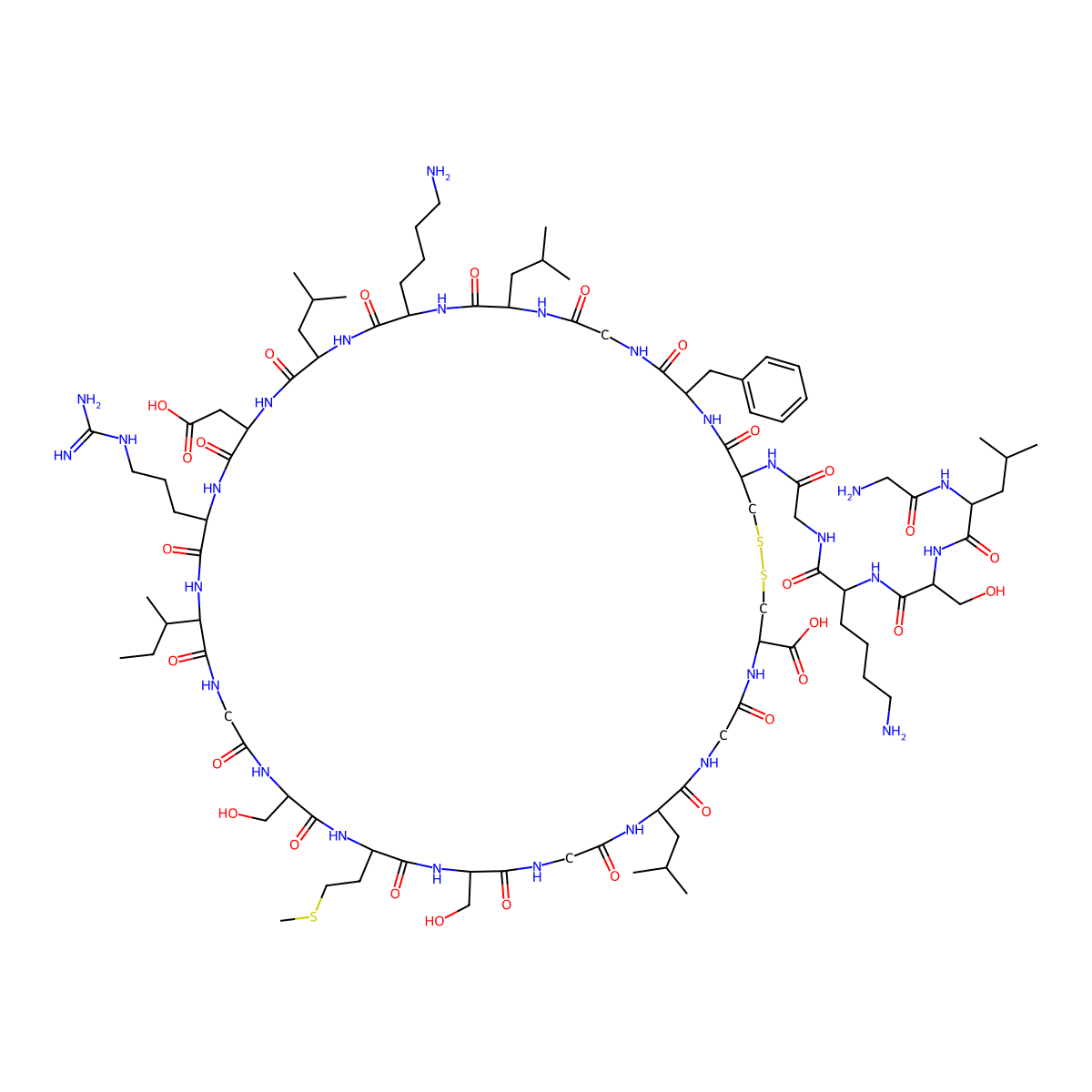 Natriuretic Peptide, C-Type molecular structure, CAS 127869-51-6