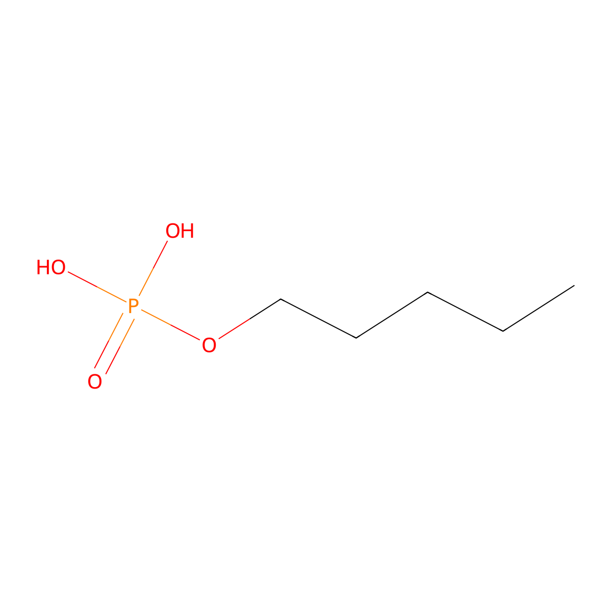 Phosphoric acid, monopentyl ester molecular structure, CAS 12789-46-7