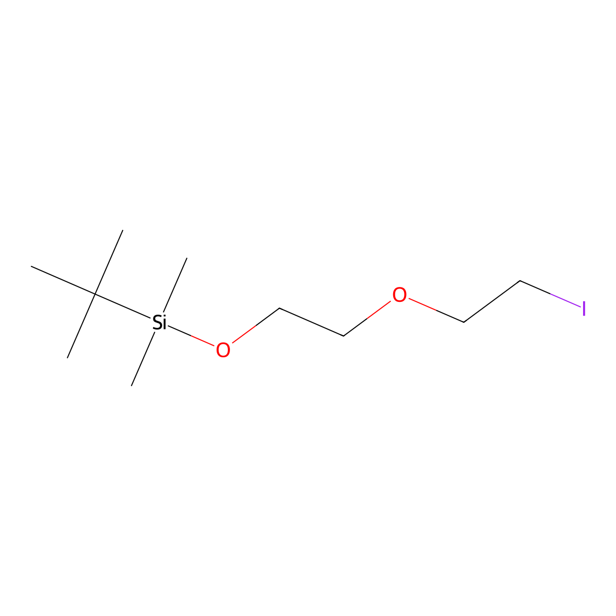 Tert-butyl[2-(2-iodoethoxy)ethoxy]dimethylsilane molecular structure, CAS 127895-64-1