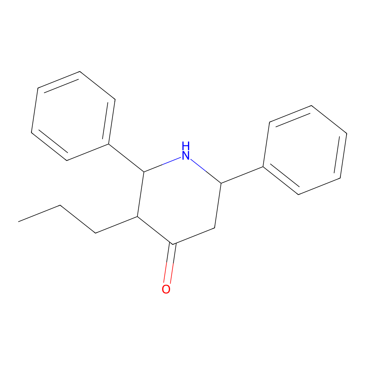 2,6-Diphenyl-3-propylpiperidin-4-one molecular structure, CAS 127895-87-8