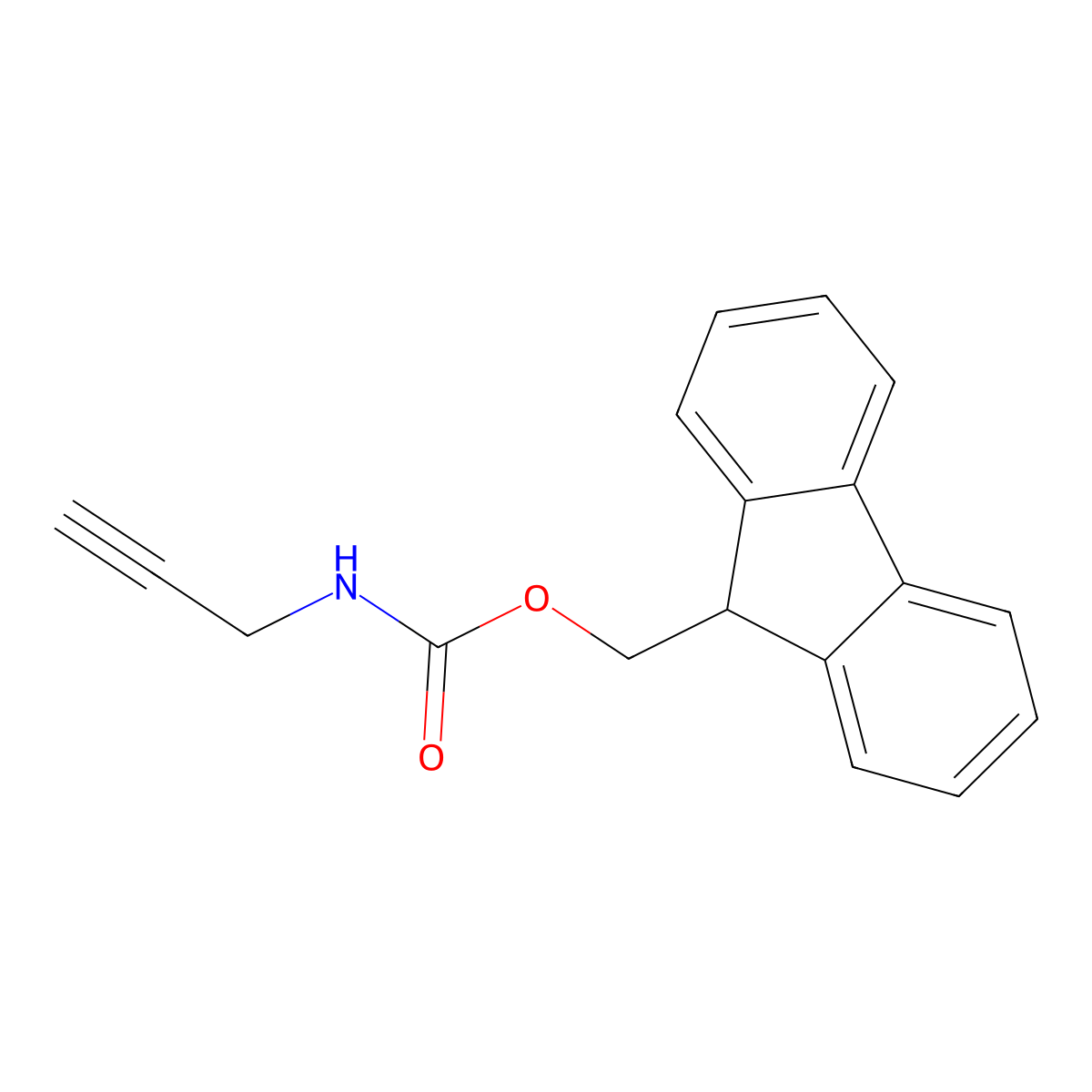(9H-fluoren-9-yl)methyl prop-2-yn-1-ylcarbamate molecular structure, CAS 127896-08-6