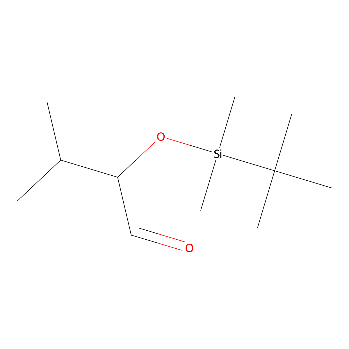 2-[[(1,1-Dimethylethyl)dimethylsilyl]oxy]-3-methylbutanal molecular structure, CAS 127896-21-3