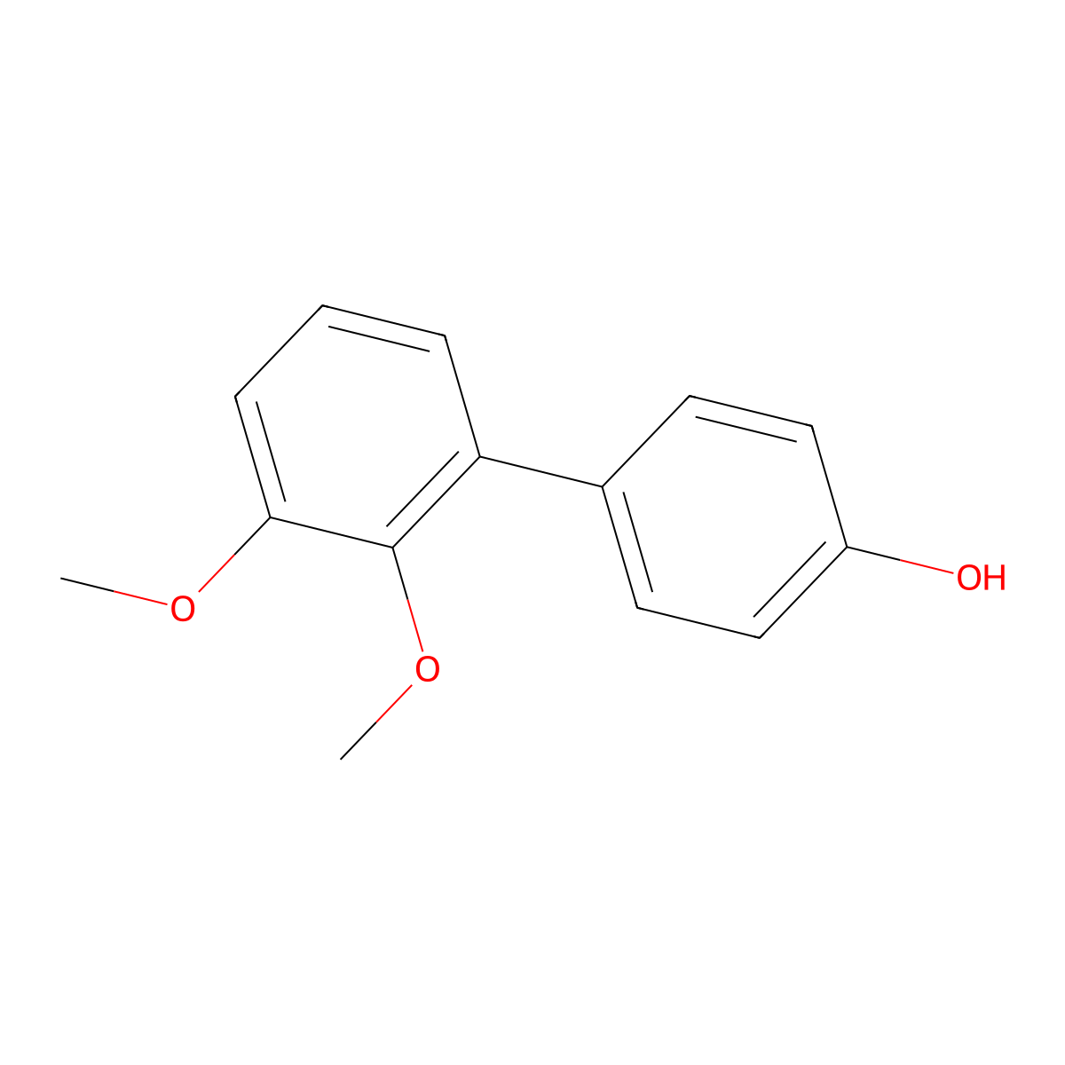 2',3'-Dimethoxy-[1,1'-biphenyl]-4-ol molecular structure, CAS 1279015-89-2