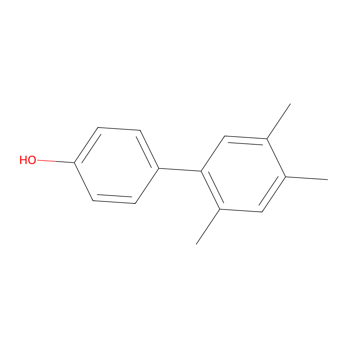 2',4',5'-Trimethyl-[1,1'-biphenyl]-4-ol molecular structure, CAS 1279015-92-7