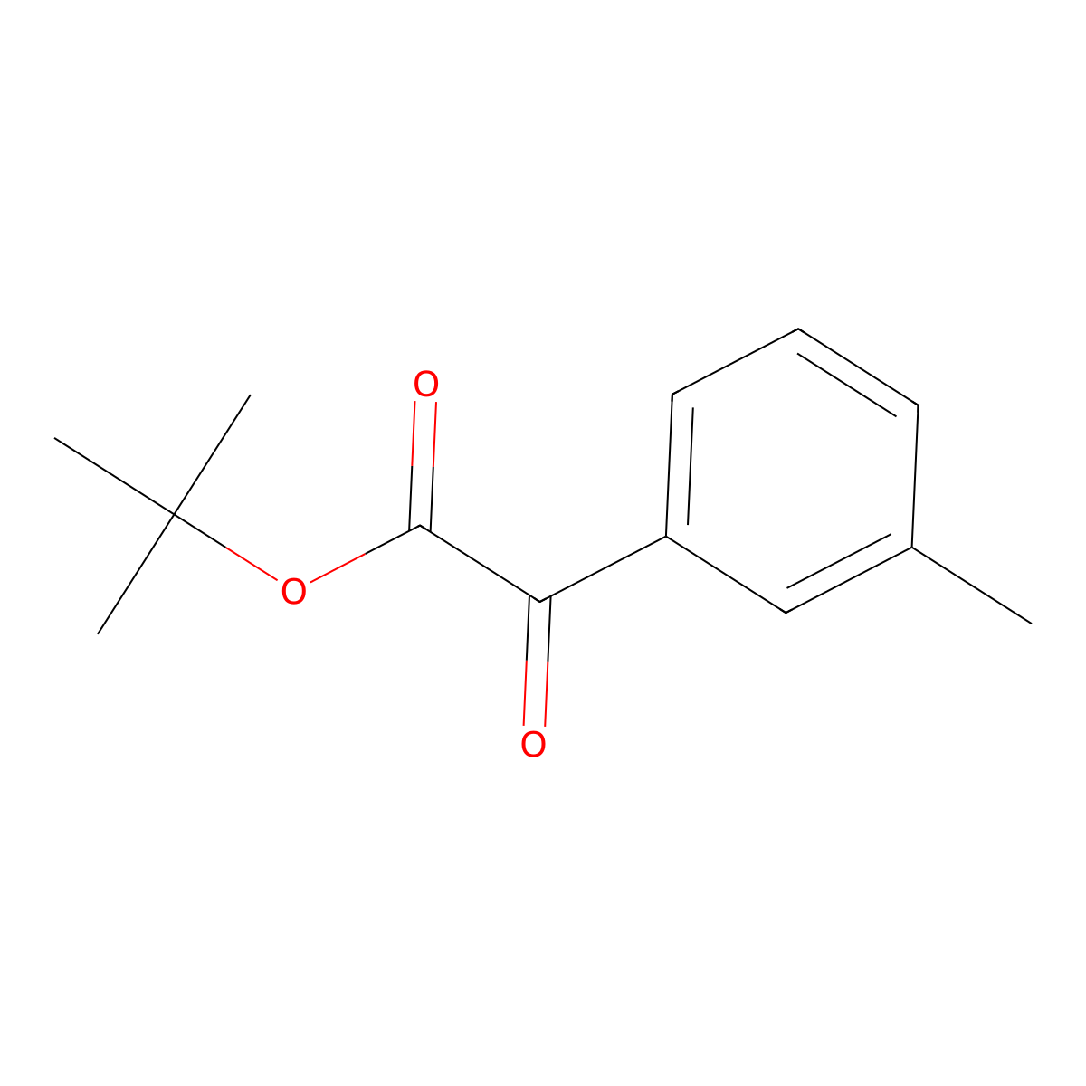 Tert-butyl 2-(3-methylphenyl)-2-oxoacetate molecular structure, CAS 1279017-81-0