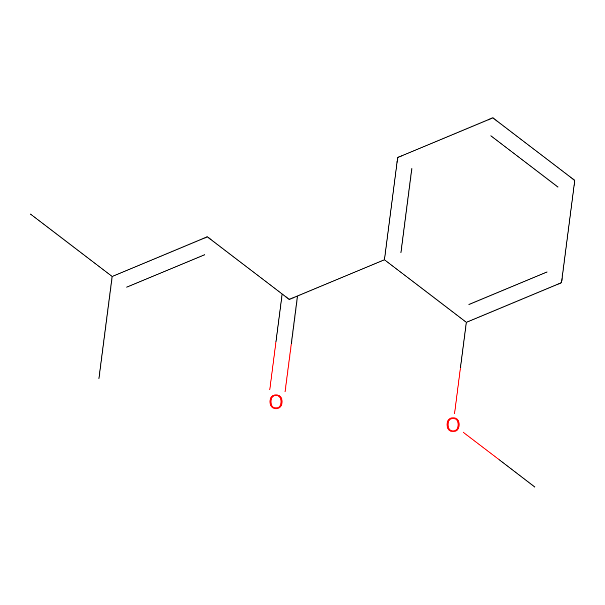 2-Buten-1-one, 1-(2-methoxyphenyl)-3-methyl- molecular structure, CAS 127902-15-2