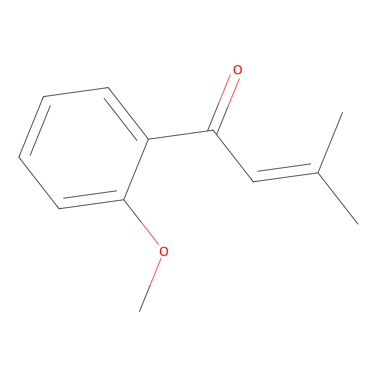 2-Buten-1-one, 1-(2-methoxyphenyl)-3-methyl- molecular structure, CAS 127902-15-2