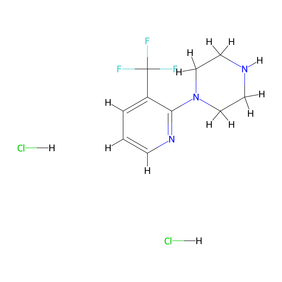 1-[3-(Trifluoromethyl)pyridin-2-yl]piperazine dihydrochloride molecular structure, CAS 1279027-12-1