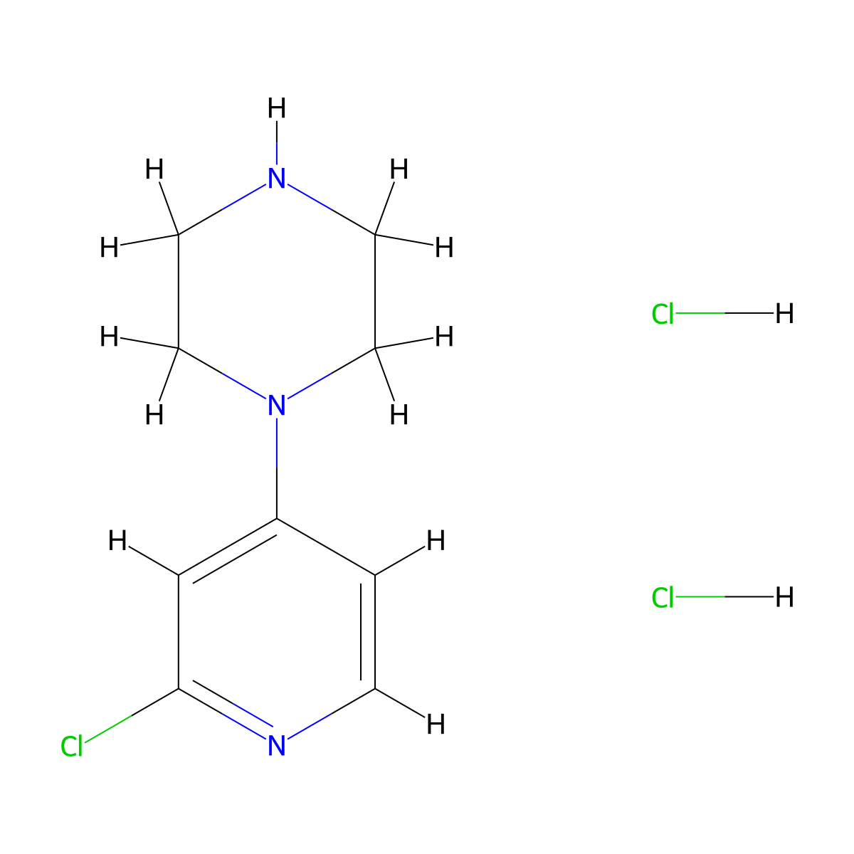 1-(2-Chloropyridin-4-yl)piperazine dihydrochloride molecular structure, CAS 1279029-86-5