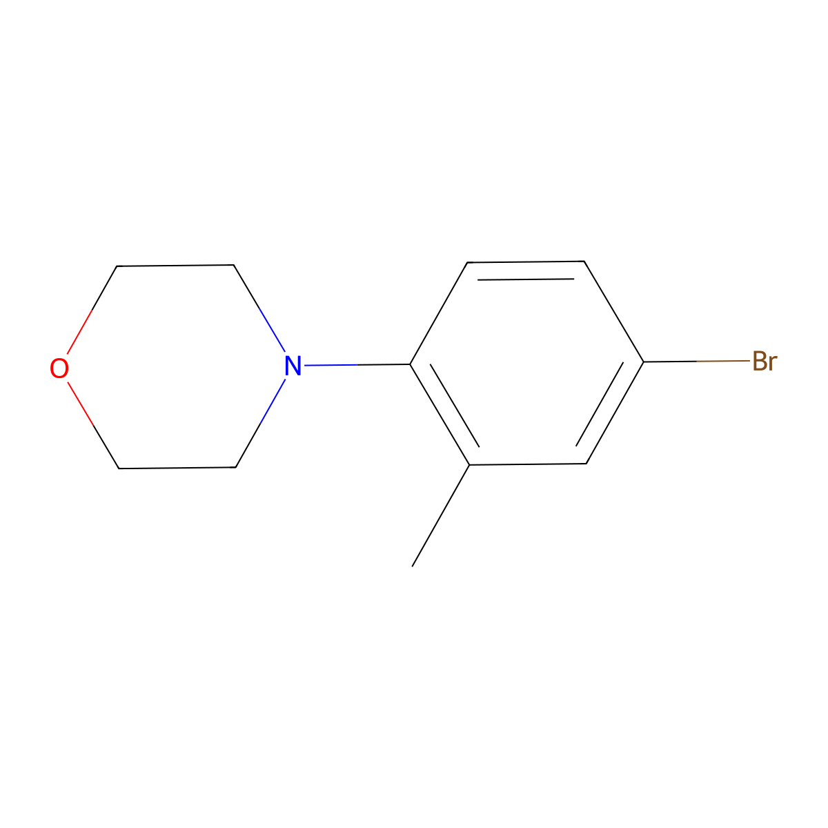 4-(4-Bromo-2-methylphenyl)morpholine molecular structure, CAS 1279032-06-2