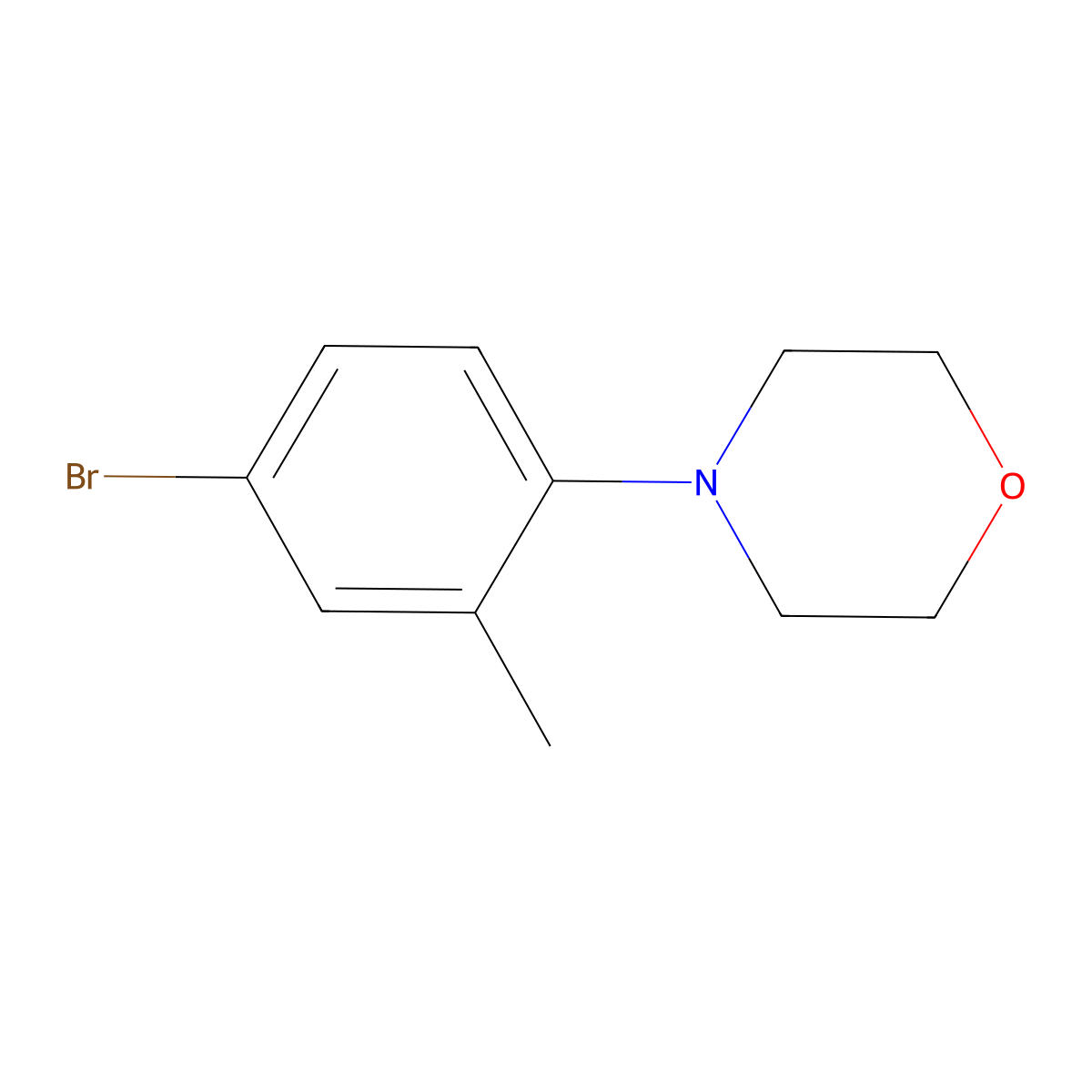 4-(4-Bromo-2-methylphenyl)morpholine molecular structure, CAS 1279032-06-2